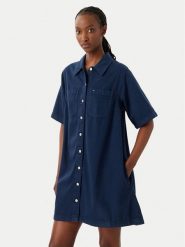 Tommy Jeans Sukienka jeansowa DW0DW22847 Niebieski A-Line Fit. Niebieskie sukienki damskie Tommy Jeans, bez wzorów, z bawełny, bez ramiączek. Za 409.99 zł.