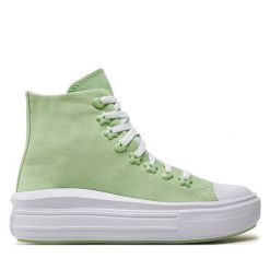 Trampki Converse. Zielone trampki damskie Converse, bez wzorów, bez zapięcia. Za 309.99 zł.