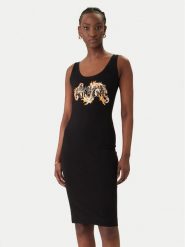 Versace Jeans Sukienka codzienna 80HAOE02 Czarny Slim Fit. Czarne sukienki damskie Versace Jeans, bez wzorów, z bawełny, bez ramiączek. Za 899.99 zł.