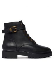LAUREN RALPH LAUREN Trzewiki Allyson Logo Bo Bte 802P12046001 Czarny. Czarne botki damskie Lauren Ralph Lauren, ze skóry, bez obcasa, na płaskiej podeszwie, bez zapięcia. Za 1,199.00 zł.