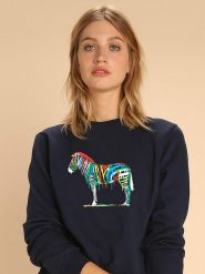 WOOOP Bluza "Fresh Paint" w kolorze granatowym rozmiar: M. Niebieskie bluzy damskie Wooop, m, bez wzorów, bez kaptura. Za 88.02 zł.