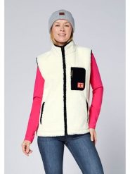 Chiemsee Kamizelka polarowa w kolorze białym rozmiar: M. Białe kamizelki damskie Chiemsee, m, bez wzorów, z materiału, bez kaptura. Za 130.99 zł.