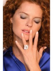 DIAMANTA Złoty pierścionek "Althaea" rozmiar: 58. Białe pierścionki damskie DIAMANTA, złote. Za 1,796.99 zł.