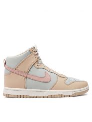 Nike Sneakersy Dunk High DD1869 113 Beżowy. Brązowe obuwie sportowe damskie Nike, ze skóry, bez zapięcia. Za 519.99 zł.