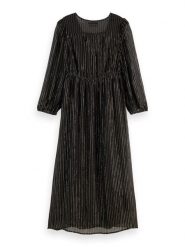 Scotch & Soda Sukienka w kolorze złoto-czarnym rozmiar: 34. Czarne sukienki damskie Scotch & Soda, bez wzorów, bez ramiączek. Za 249.17 zł.