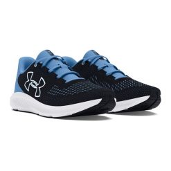 Buty do biegania damskie Under Armour Charged Pursuit 3 Big Logo. Czarne obuwie sportowe damskie Under Armour, bez zapięcia, do biegania. Za 197.65 zł.