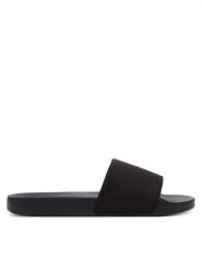 Calvin Klein Jeans Klapki Slide Monogram Hardware YW0YW01713 Czarny. Czarne klapki damskie Calvin Klein Jeans, bez wzorów, z jeansu, bez obcasa, bez zapięcia. Za 119.99 zł.