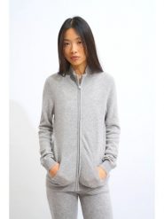 AUTHENTIC CASHMERE Kaszmirowy kardigan "Thalun" w kolorze jasnoszarym rozmiar: XL. Szare kardigany damskie AUTHENTIC CASHMERE, xl, bez wzorów, z kaszmiru. Za 413.99 zł.