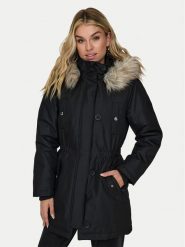 ONLY Parka Iris 15304625 Czarny Regular Fit. Czarne parki damskie Only, xs, z syntetyku, bez kaptura. Za 349.99 zł.