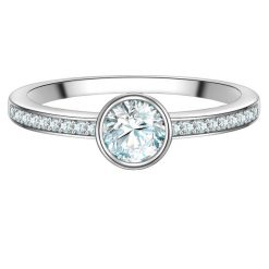 Trilani Pierscionek z Srebra Sterling w srebrze z Cyrkonia Pierścionki 1 ct Damski. Białe pierścionki damskie Trilani, z cyrkonią, srebrne. Za 189.99 zł.