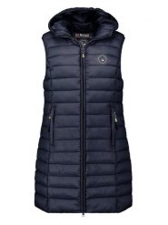 Geographical Norway Kamizelka pikowana "Vatikamap" w kolorze granatowym rozmiar: S. Niebieskie kamizelki damskie Geographical Norway, s, bez wzorów, bez kaptura. Za 144.58 zł.