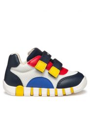 Geox Sneakersy B Iupidoo B3555C 01454 C0899 Granatowy. Niebieskie buty sportowe chłopięce Geox, ze skóry, bez zapięcia. Za 139.99 zł.