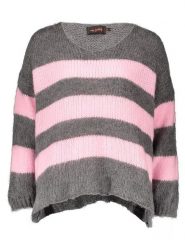 Miss goodlife Sweter w kolorze szaro-jasnoróżowym rozmiar: XL. Różowe swetry klasyczne damskie miss goodlife, xl, z wełny, bez kołnierzyka. Za 127.35 zł.