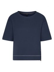 Naturana Koszulka w kolorze granatowym rozmiar: M. Niebieskie bluzki damskie Naturana, m, bez wzorów, bez kołnierzyka, bez ramiączek. Za 65.99 zł.