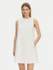 Weekend Max Mara Sukienka codzienna Racer 2515221102 Biały Regular Fit. Białe sukienki damskie Weekend Max Mara, bez wzorów, z bawełny, bez ramiączek. Za 1,279.00 zł.