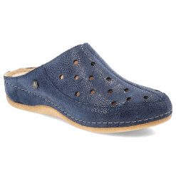 Granatowe Klapki Armodo Stylowe Obuwie Damskie Puma. Niebieskie klapki damskie Armodo, bez wzorów, ze skóry, bez obcasa, bez zapięcia. Za 259.00 zł.