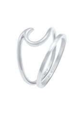 Elli Damski zestaw fale Basic morski ze srebra próby 925 Sterling Silver Pierścionki 1 ct. Szare pierścionki damskie Elli, srebrne. Za 322.14 zł.
