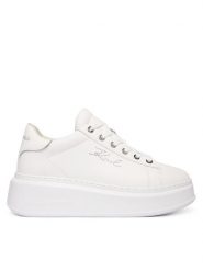 KARL LAGERFELD Sneakersy Anakapri KL63518A Biały. Białe obuwie sportowe damskie KARL LAGERFELD, ze skóry, bez zapięcia. Za 929.99 zł.