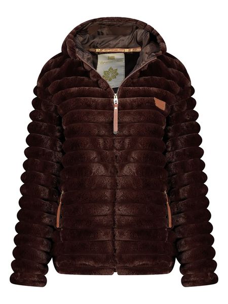 Geographical Norway Kurtka polarowa "Trebelle" w kolorze ciemnobrązowym rozmiar: XL. Brązowe kurtki damskie Geographical Norway, xl, bez wzorów, z polaru, bez kaptura. Za 183.59 zł.