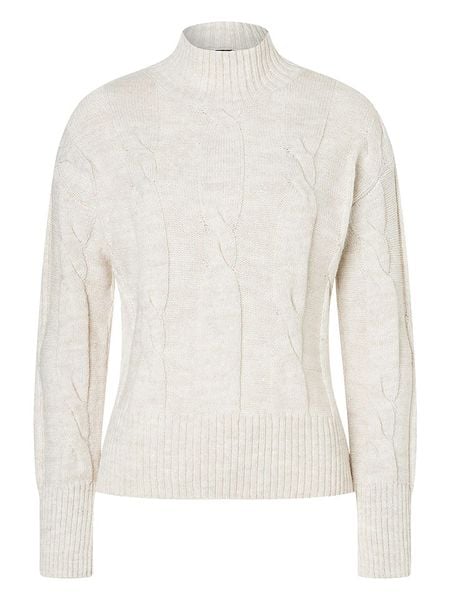 More & More Sweter w kolorze kremowym rozmiar: 42. Brązowe swetry klasyczne damskie More & More, ze splotem, bez kołnierzyka. Za 113.99 zł.