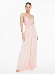 Elisabetta Franchi Sukienka wieczorowa AB-430-32E2-V700 Różowy Regular Fit. Czerwone sukienki damskie Elisabetta Franchi, bez wzorów, wizytowe, bez ramiączek. Za 1,909.99 zł.