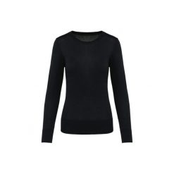Suprima sweter z okrągłym dekoltem dla kobiet Kariban Premium. Czarne swetry klasyczne damskie KARIBAN, na zimę, z bawełny, bez kołnierzyka. Za 213.50 zł.
