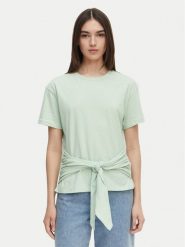 Tommy Hilfiger T-Shirt WW0WW49256 Zielony jasny Relaxed Fit. Zielone t-shirty damskie Tommy Hilfiger, s, bez wzorów, z bawełny, bez kołnierzyka. Za 289.99 zł.