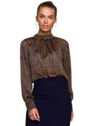 Stylove Bluzka ze wzorem rozmiar: XL. Bluzki damskie Stylove, xl, bez wzorów, bez kołnierzyka, bez ramiączek. Za 214.95 zł.