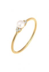 Elli DIAMONDS Damski zaręczynowy z perłą i diamentem (0.03 ct.) w żółtym złocie próby 585 Pierścionki 1 ct. Żółte pierścionki damskie Elli DIAMONDS, z diamentem, złote. Za 840.64 zł.