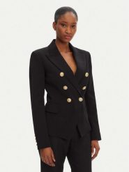 Balmain Marynarka DF1SG008VB00 Czarny Regular Fit. Czarne marynarki i żakiety damskie Balmain, bez wzorów, z wiskozy. Za 8,999.00 zł.