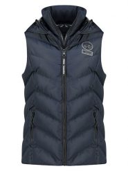 Geographical Norway Kamizelka pikowana "Valor" w kolorze granatowym rozmiar: M. Niebieskie kamizelki damskie Geographical Norway, m, bez wzorów, bez kaptura. Za 195.06 zł.