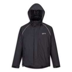 Lynx Dry & Go kurtka przeciwdeszczowa XL. Czarne kurtki damskie Lynx, xl, bez wzorów, z materiału, z kapturem. Za 207.95 zł.