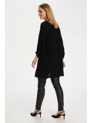 Kaffe Tunika Amber 501030 Czarny Relaxed Fit. Czarne tuniki damskie Kaffe, bez wzorów, z wiskozy, bez kołnierzyka, bez ramiączek. Za 69.99 zł.