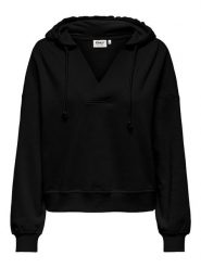 ONLY Bluza w kolorze czarnym rozmiar: XL. Czarne bluzy damskie Only, xl, bez wzorów, z kapturem. Za 79.03 zł.