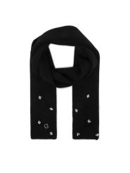 Guess Szalik AW5636 VIS03 Czarny. Czarne szaliki damskie Guess, z aplikacjami, z wiskozy. Za 234.99 zł.