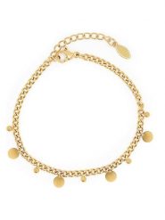 MOODE Bransoletka "Kim" z elementami ozdobnymi rozmiar: onesize. Żółte bransoletki damskie MOODE, ze stali. Za 39.99 zł.