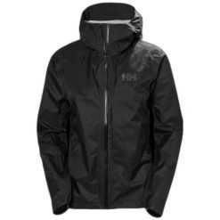 Damska kurtka wodoodporna Helly Hansen Verglas Micro Shell. Czarne kurtki damskie Helly Hansen, bez wzorów, bez kaptura. W wyprzedaży za 667.50 zł.