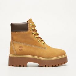 Timberland STONE STREET 6 INCH BOOTS Trapery damskie. Brązowe botki damskie Timberland, bez zapięcia. W wyprzedaży za 679.99 zł.