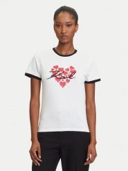 KARL LAGERFELD T-Shirt A3W17015 Écru Regular Fit. T-shirty damskie KARL LAGERFELD, xl, bez wzorów, z bawełny, bez kołnierzyka. Za 269.99 zł.