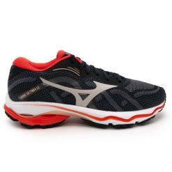 Buty do biegania damskie Mizuno Wave Ultima 13. Czarne obuwie sportowe damskie Mizuno, bez zapięcia, do biegania, mizuno wave. Za 619.99 zł.