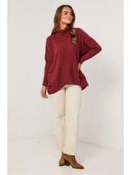 Soft Cashmere Golf w kolorze bordowym rozmiar: 38/40. Czerwone golfy damskie Soft Cashmere, bez wzorów, z kaszmiru, bez ramiączek. Za 152.99 zł.