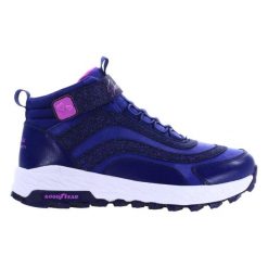 Buty na co dzień młodzieżowe SKECHERS FUSE TREAD skóra wysokie. Fioletowa obuwie trekkingowe damskie Skechers, ze skóry, bez zapięcia. Za 273.00 zł.