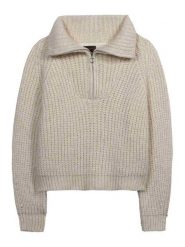 Herrlicher Sweter w kolorze beżowym rozmiar: M. Brązowe swetry klasyczne damskie Herrlicher, m, ze splotem, bez kołnierzyka. Za 122.96 zł.