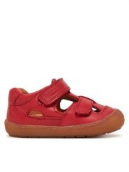 Froddo Sandały Ollie Sandal G2150186-7 M Czerwony. Czerwone sandały dziewczęce Froddo, ze skóry, bez obcasa, bez zapięcia. Za 219.99 zł.