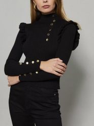 Milan Kiss Koszulka w kolorze czarnym rozmiar: L. Czarne koszulki damskie Milan Kiss, l, bez wzorów, bez kołnierzyka, bez ramiączek. Za 113.99 zł.