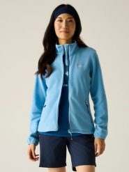 Regatta Kurtka polarowa "Floreo IV" w kolorze błękitnym rozmiar: 34. Niebieskie kurtki damskie Regatta, bez wzorów, z polaru, bez kaptura. Za 84.01 zł.