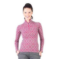 Venus - Koszulka termoaktywna z długim rękawem 100% wełna merino (230 g/m²). Czerwone koszulki damskie WOOLONA, m, bez wzorów, z wełny, bez kołnierzyka, bez ramiączek. W wyprzedaży za 351.00 zł.