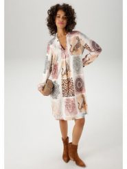 Aniston Sukienka w kolorze białym rozmiar: 38. Białe sukienki damskie Aniston, bez wzorów, z wiskozy, bez ramiączek. Za 117.73 zł.