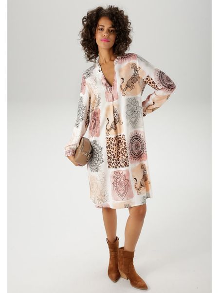 Aniston Sukienka w kolorze białym rozmiar: 38. Białe sukienki damskie Aniston, bez wzorów, z wiskozy, bez ramiączek. Za 117.73 zł.