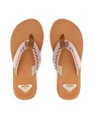 Roxy Japonki ARJL101113 Różowy. Czerwone klapki damskie Roxy, bez wzorów, z materiału, bez obcasa, bez zapięcia. Za 79.99 zł.